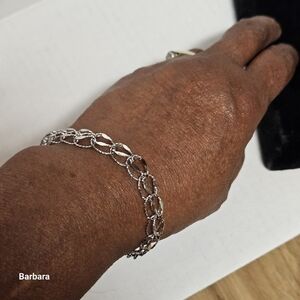 Vintage Sterling Silver Double Link Bracelet